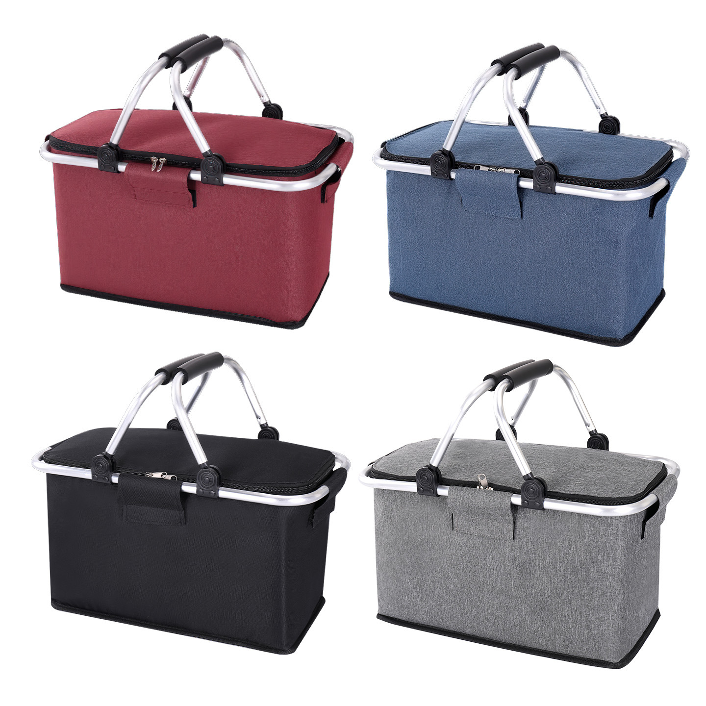 Cross-border best-selling outdoor picnic basket, large-capacity insulated basket, Oxford cloth folding picnic bag, hand-held insulated ice pack Application Scenario