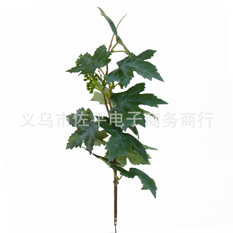 Artificial plant grape leaves, high-end photography props, decorations, flower walls, flower art bonsai, Christmas design materials Item Picture