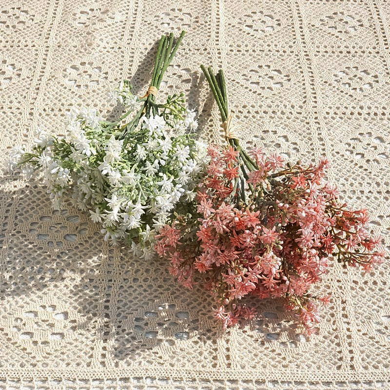 4枝手札星辰石粟花L447 仿真花假花满天星家居婚庆花花卉花艺