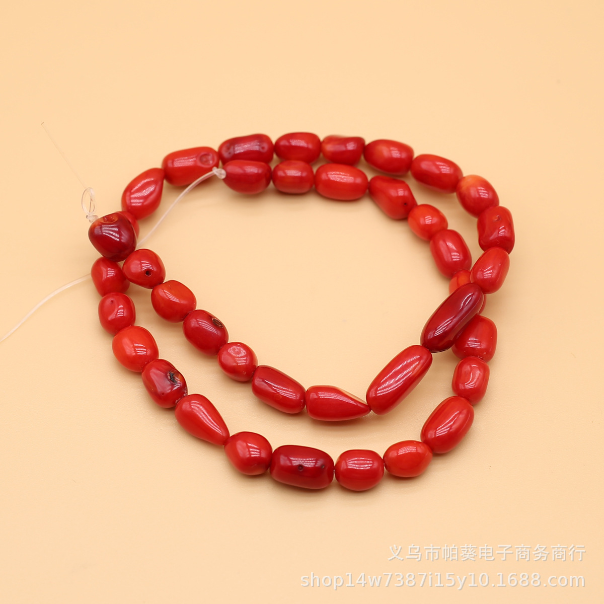 Natural sea pearl coral irregular semi-finished products with colored accessories, exquisite red loose bead jewelry materials Application Scenario
