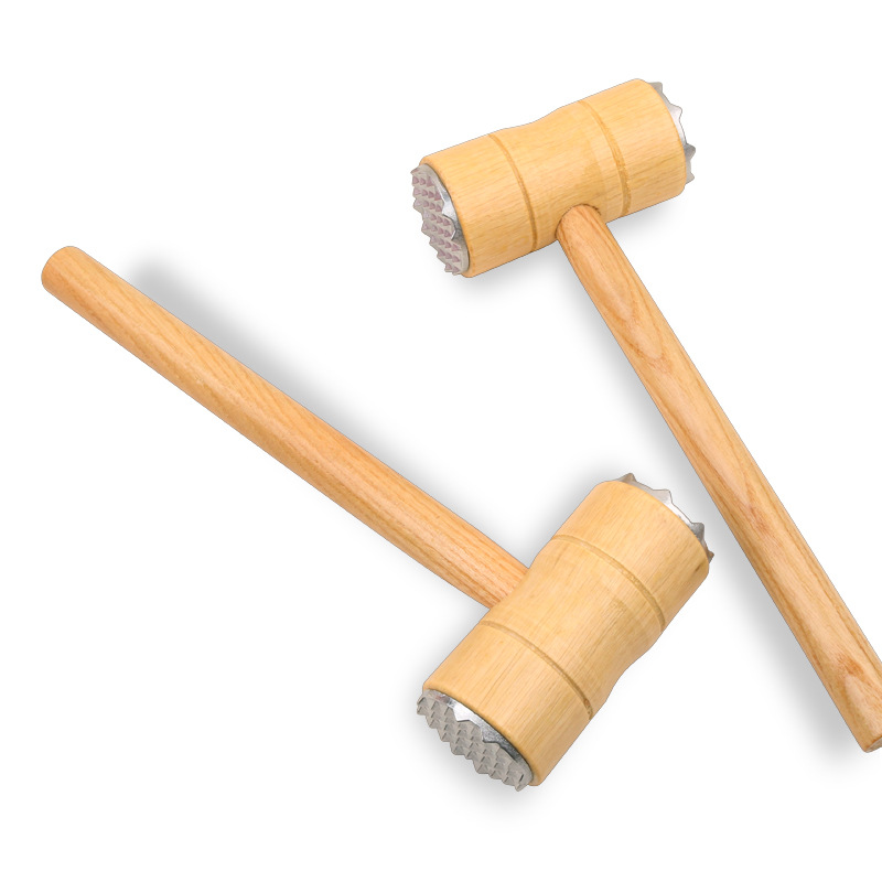 Wholesale multi-functional double-sided wooden-handled meat hammers, steak hammers, sword-breaking wonders, household manual practical small tools Specification image