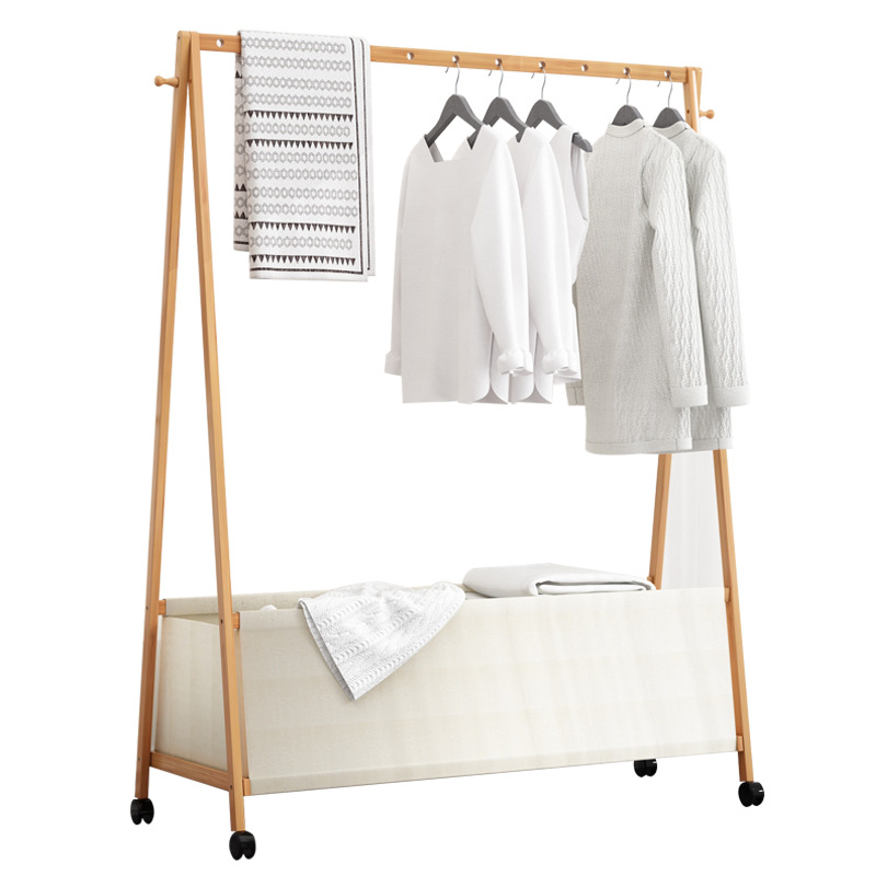 简易衣架落地布艺衣帽架卧室网红家用挂衣服架子挂包架收纳置物架详情图5