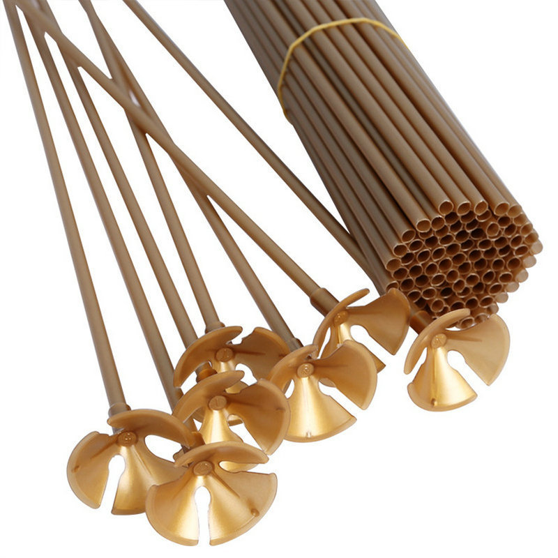 Wholesale brand-new material metallic texture balloon clubs, 32CM balloon support rod bracket, metallic color balloon club support Item Picture