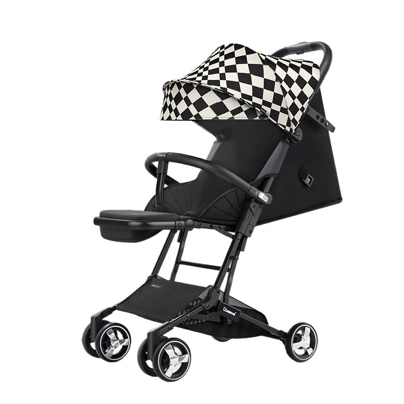 ibelieve爱贝丽小不点婴儿伞车遛娃旅行口袋车可登机便携白底实物图