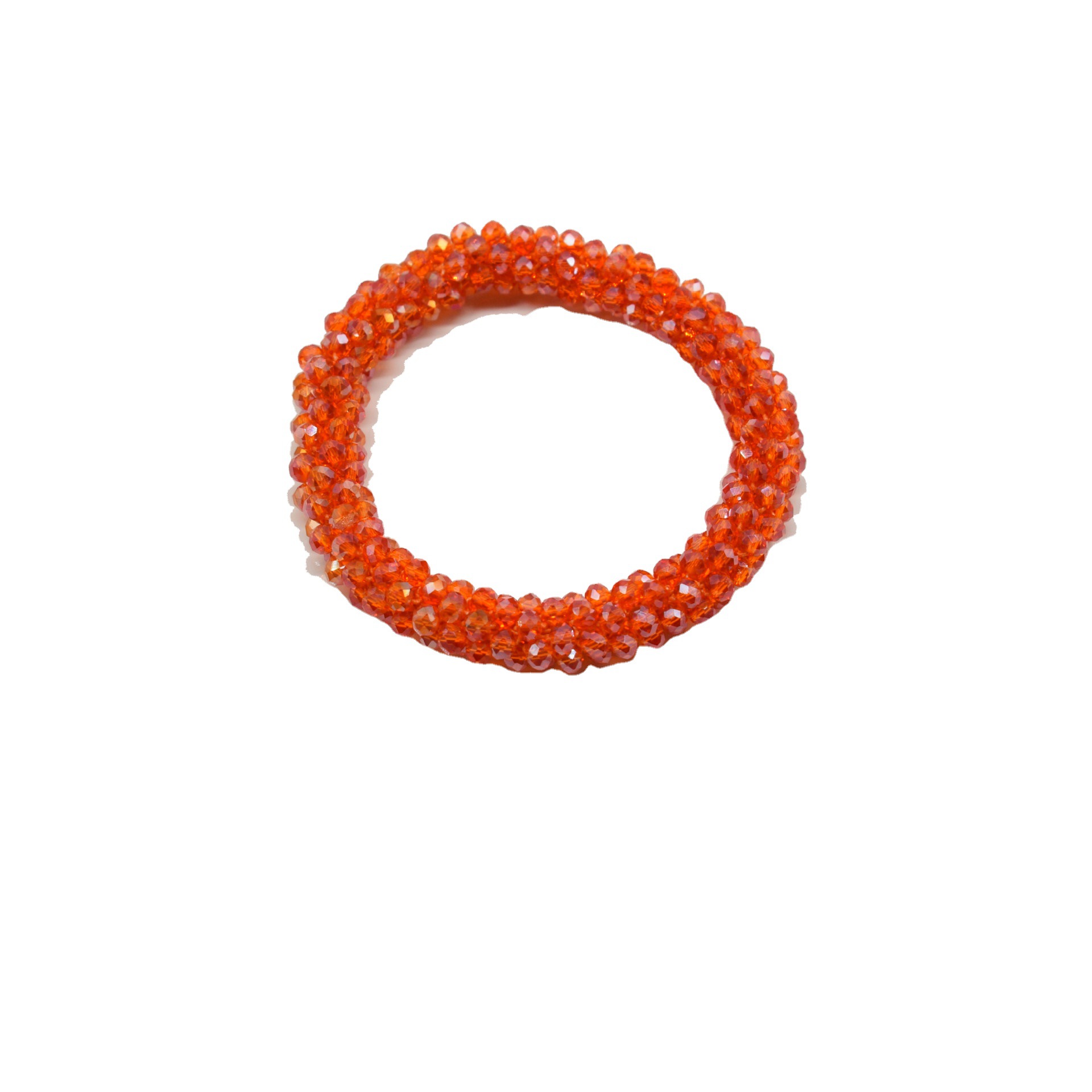 时尚水晶弹力绳发圈 旅游纪念diy手工制作发绳饰品 水晶头绳批发白底实物图