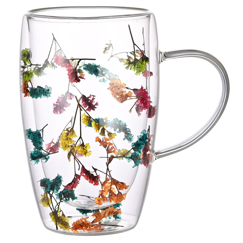 New double-layer glass cups, high borosilicate glass, high appearance level, multi-style glass cups, milk coffee beverage cups Item Picture