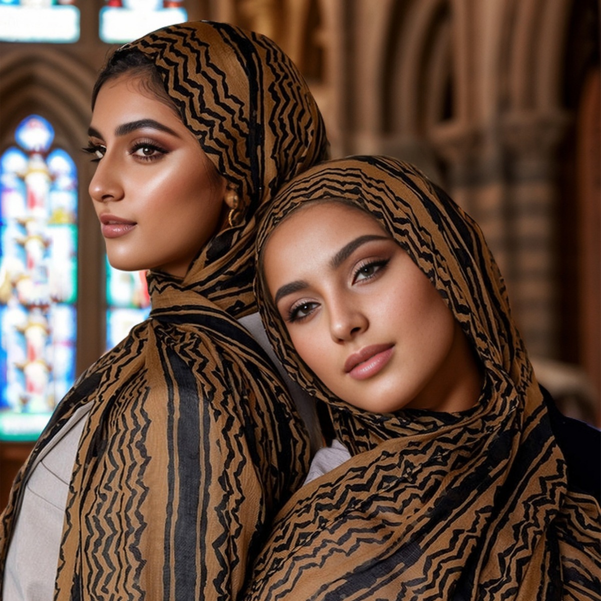 New cross-border printed chiffon headscarves, Arab scarves, Middle East Dubai, Turkish and Palestinian headscarves in stock details Picture