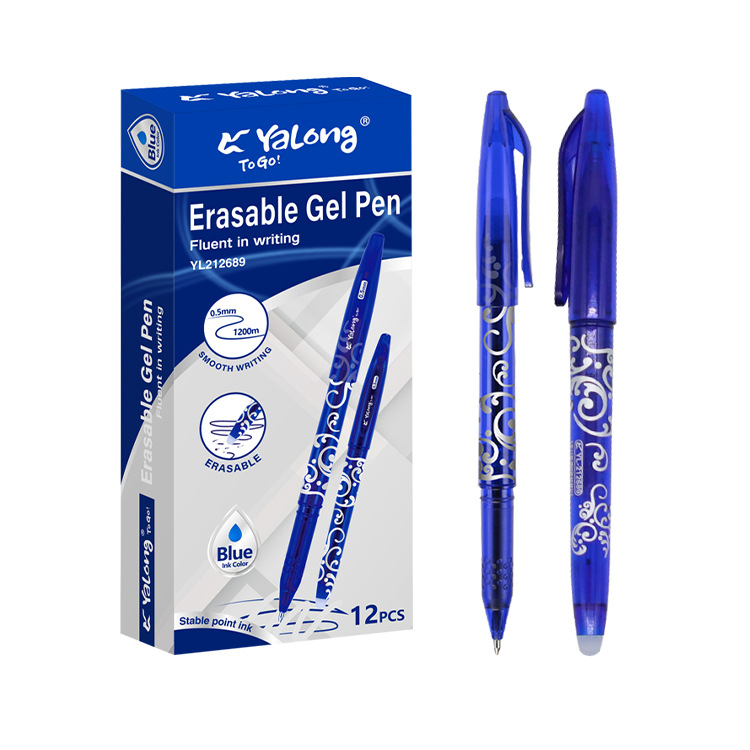 Yalong Cross-border's newly designed simple pen bullet tip 0.5mm gel pen, high-quality school and office erasable pen