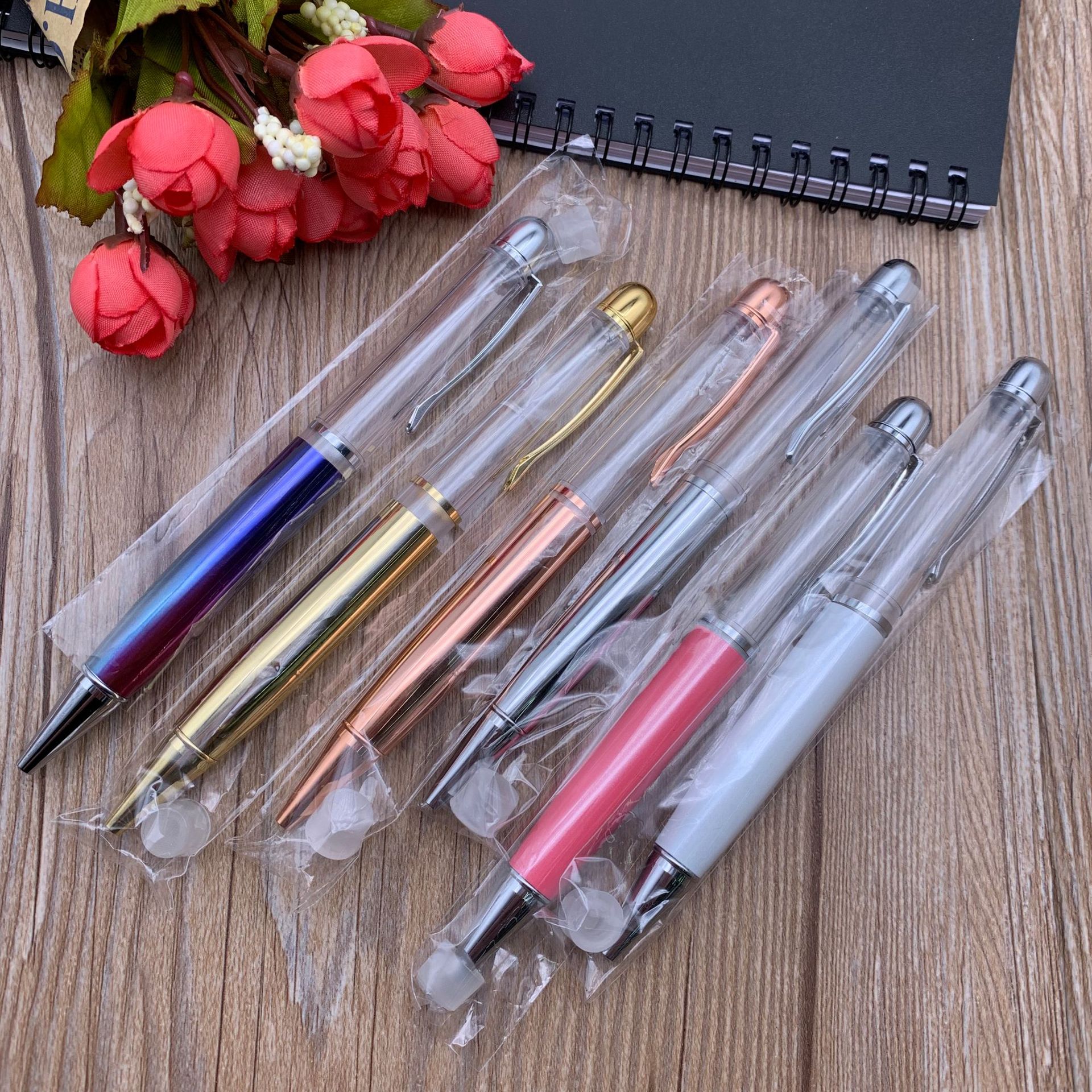 Large, plump and thick style oil pen, diy metal ballpoint pen, empty tube pen, crystal pen Application Scenario