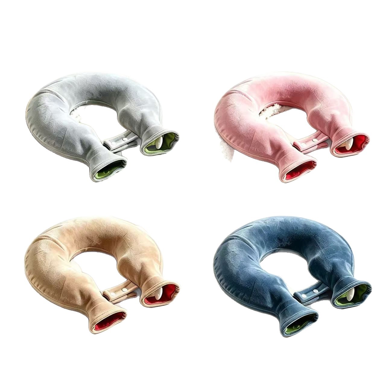 Long cartoon pillow hot water bag, a winter bed warming tool, thickened explosion-proof hot water bag, hot compress for belly and waist protection Item Picture