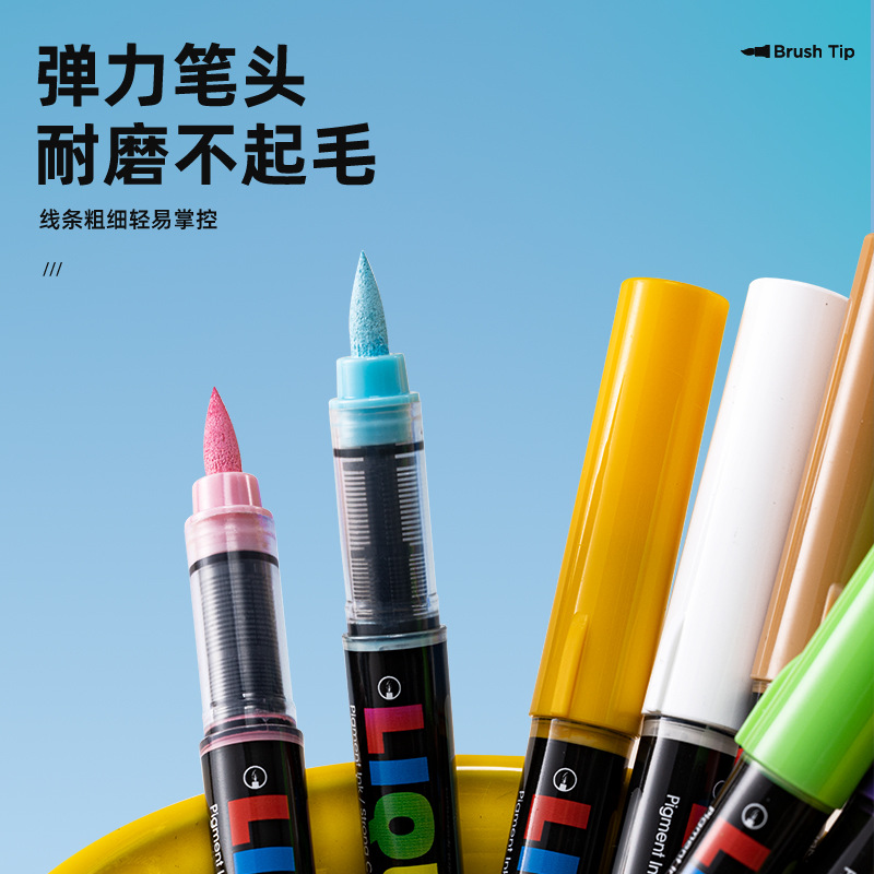 Tianhui Cross-border Direct liquid Acrylic marker Pen, soft tip, stackable color, intelligent ink control, children's doodle pen, watercolor pen details Picture