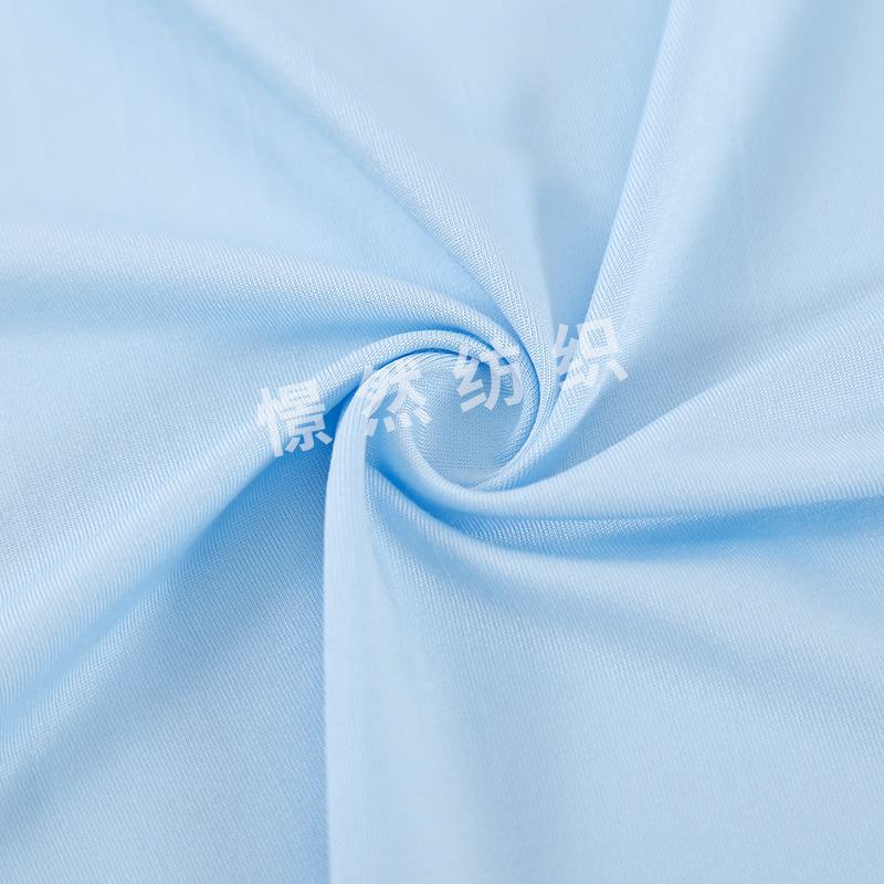 100D牛奶丝拉架四面弹力布180克涤氨汗布速干T恤运动服复合里布细节图