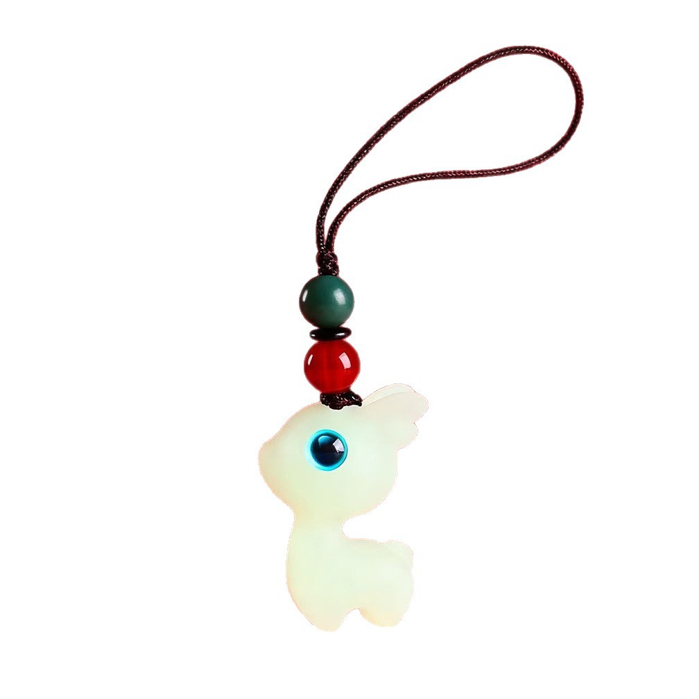 Night Light Deer keychain, exquisite and cute, safe journey, mobile phone chain, bag hanging, car pendant, key chain hanging decoration Item Picture
