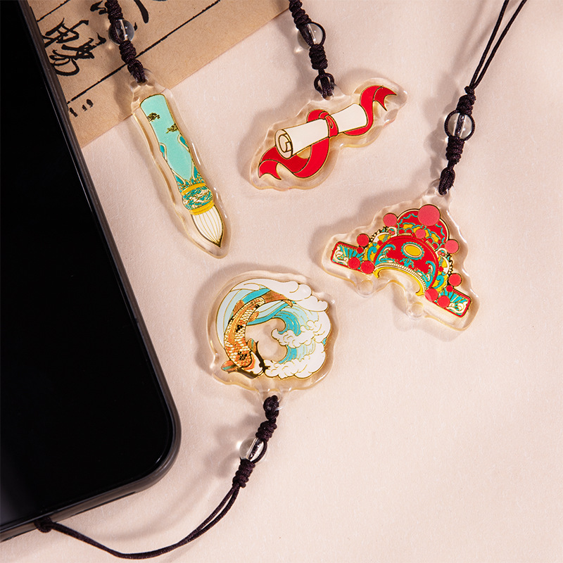 Original "Promising Future" Acrylic inlaid small gold plaque mobile phone hanging plate cultural and creative good luck gift commemoration Original "Promising Future" Acrylic inlaid small gold plaque mobile phone hanging plate cultural and creative good luck gift commemoration