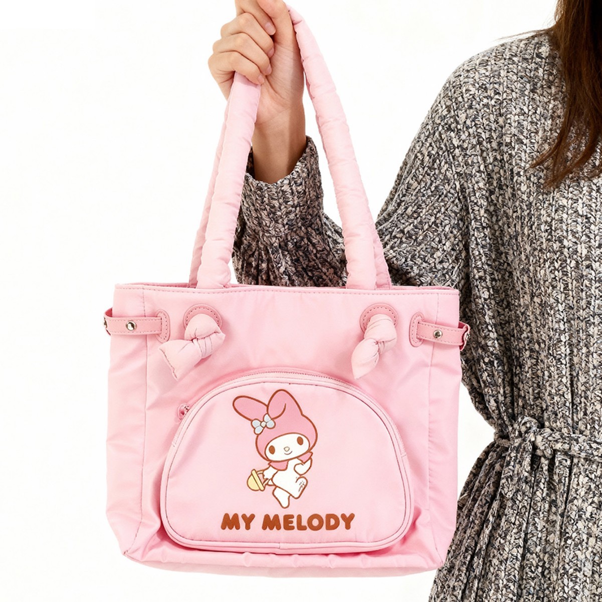 Sanrio pink girl's bag, Melody 2025 Summer New large-capacity single-shoulder bag, cute student tutorial bag Specification image