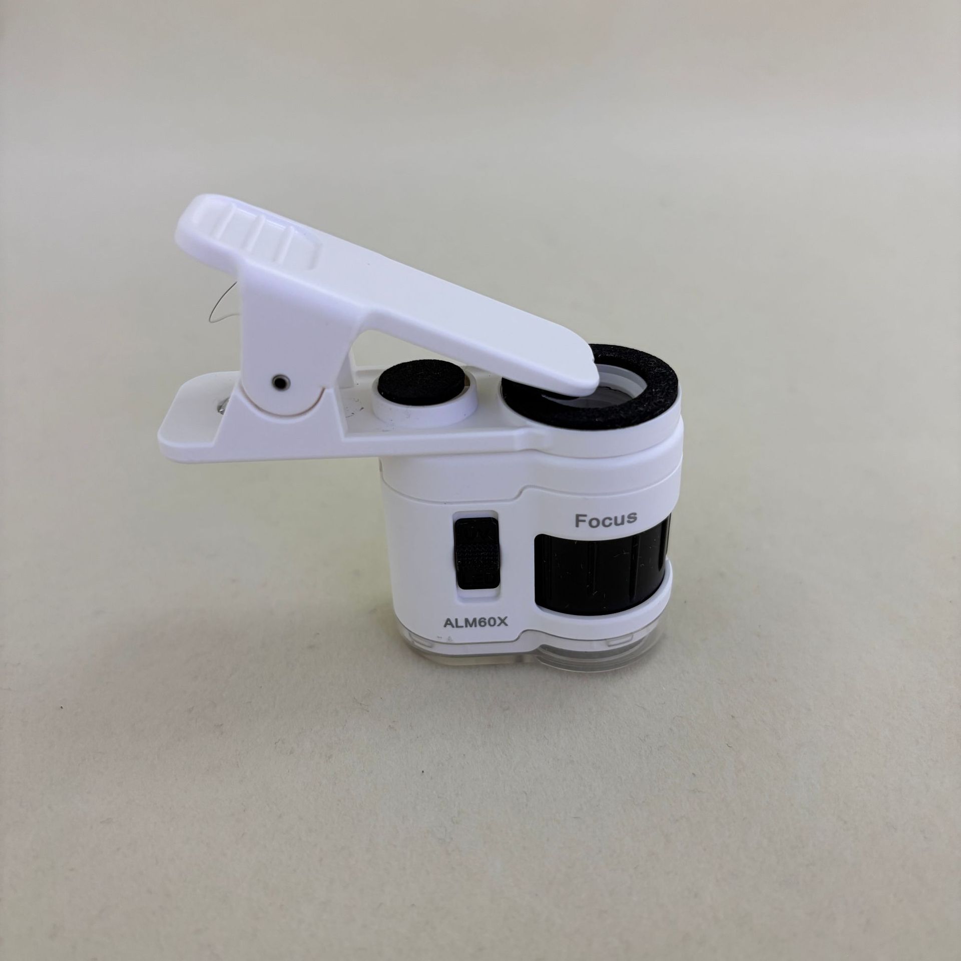 New 60x portable mini microscope with phone holder magnifying glass for jade calligraphy and painting appraisal, equipped with LED ultraviolet light
