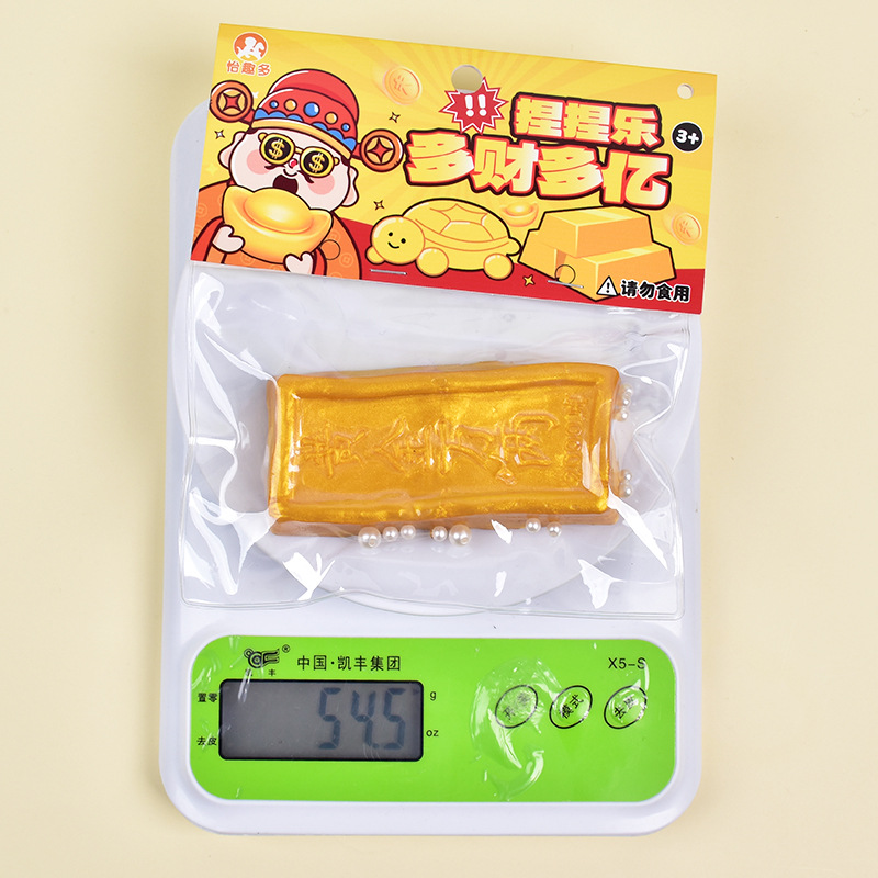 Simulated gold bar kneading Fun stress-relieving tool, super muddy feeling gold ten thousand taels release slow rebound stress-relieving toy wholesale Application Scenario