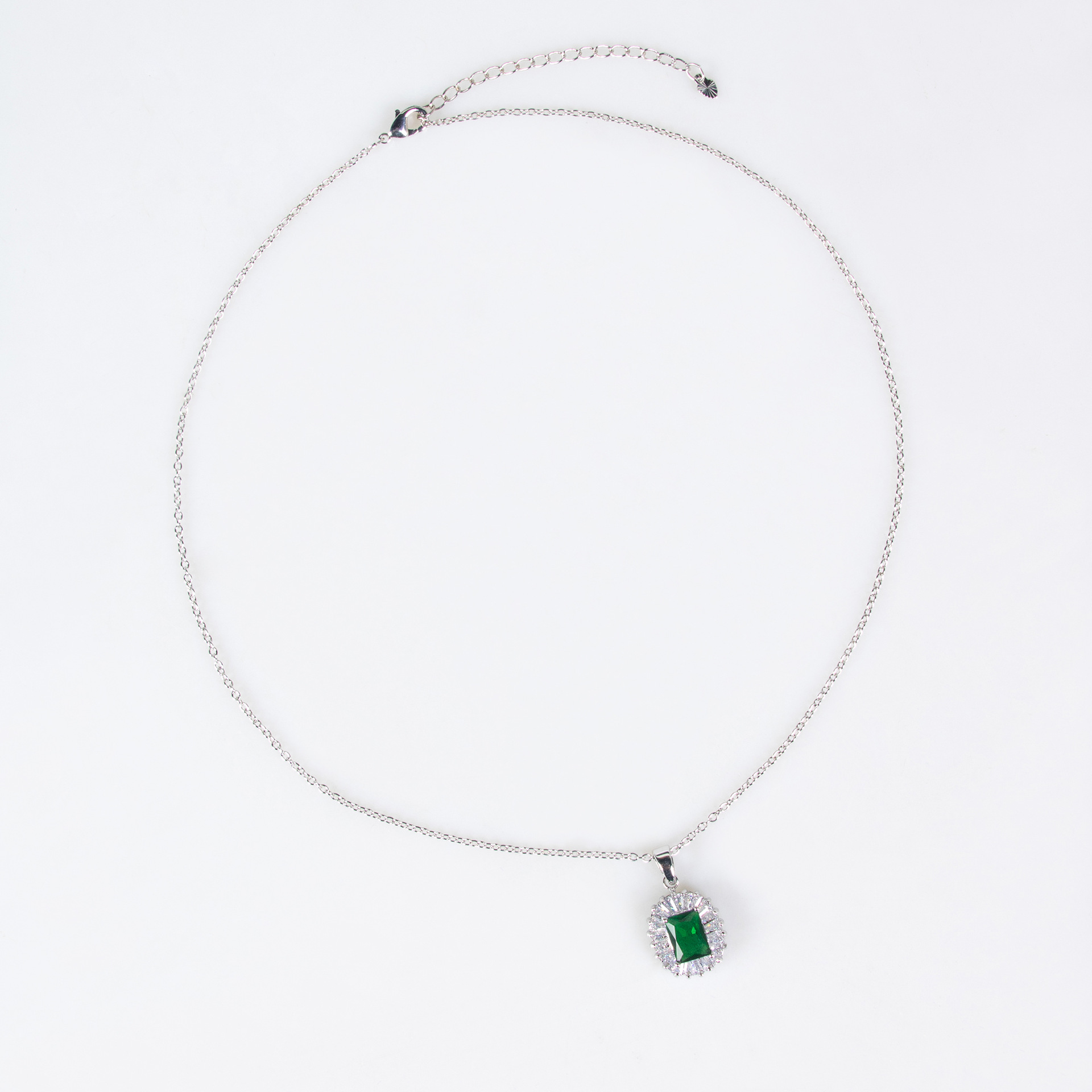 Cross-border feminine charm necklace, earrings, jewelry, zircon square collarbone chain, banquet dress, bride accessories wholesale LY4292/LYDZ4292 Getisa jewelry, banquet dress, accessories for women Item Picture