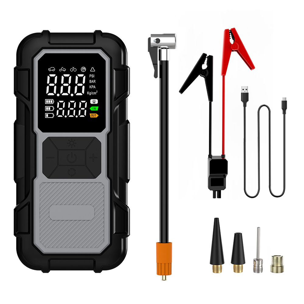 启动充气一体机应急电源便携式充气泵迷你自行电动轮胎打气筒气泵