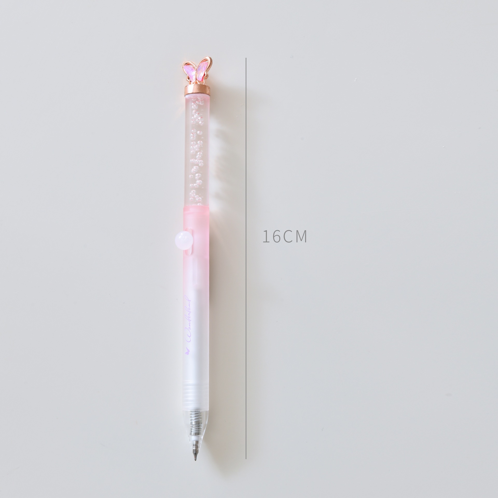 Dreamy butterfly-shaped transparent water drop pen, flower pen, beaded pen, beautiful advertising pen, DIY beaded pen Application Scenario