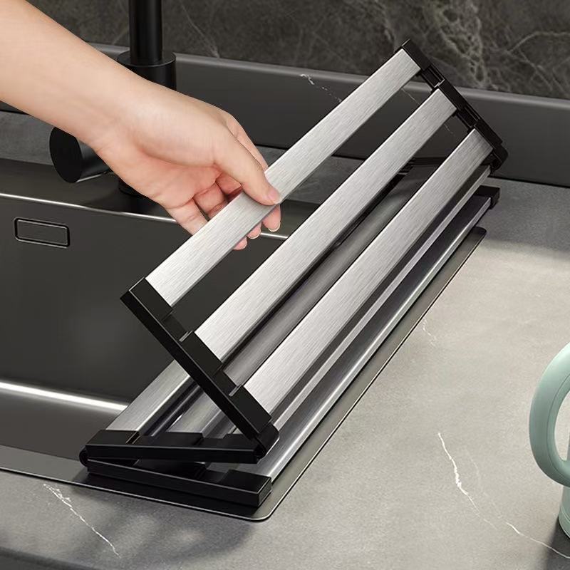 【 Original Manufacturer 】 Foldable draining rack for Kitchen bowls, Plates and chopsticks Silicone storage rack (Drop shipping