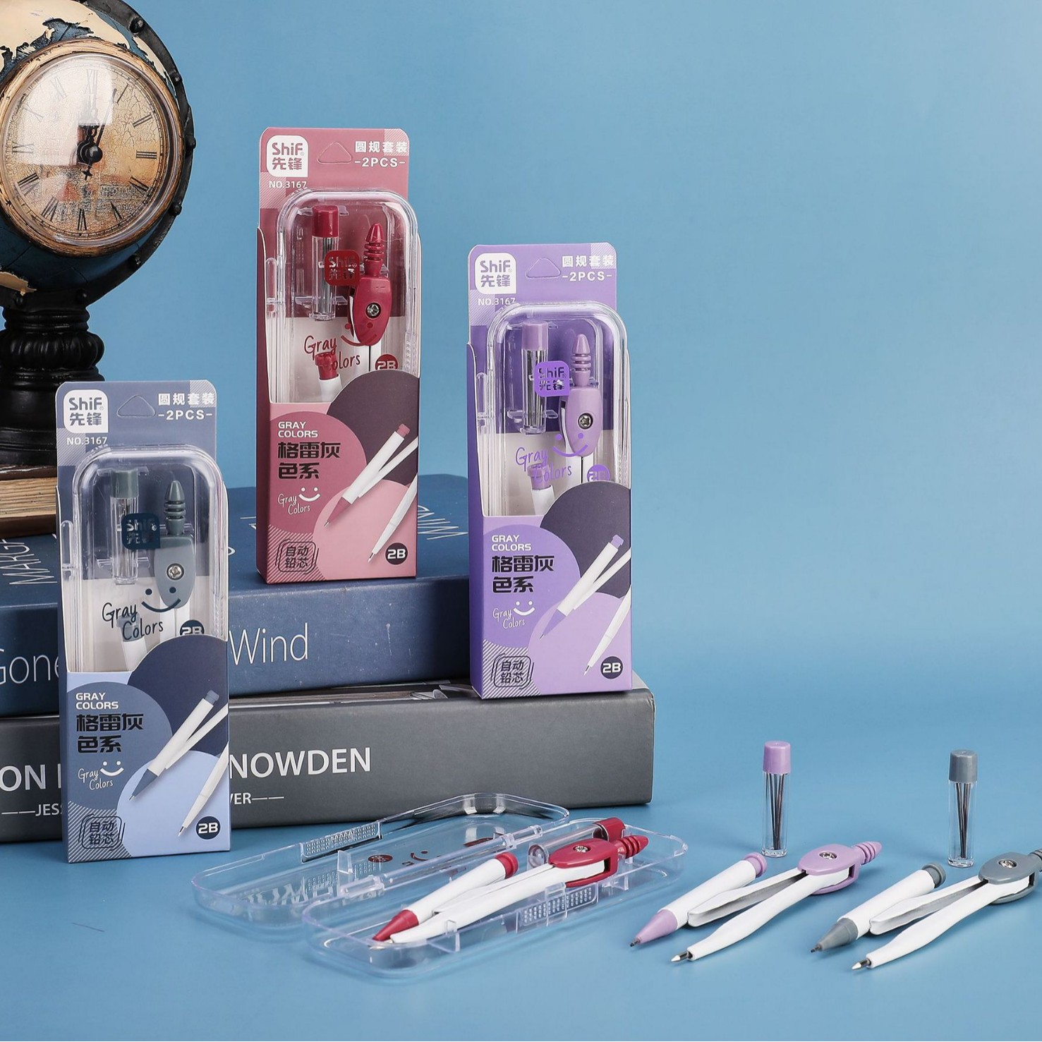 Pioneer 3167 Compass 2-piece Multi-functional student learning Supplies, Math Drawing Set, specially designed for exam drawing Application Scenario