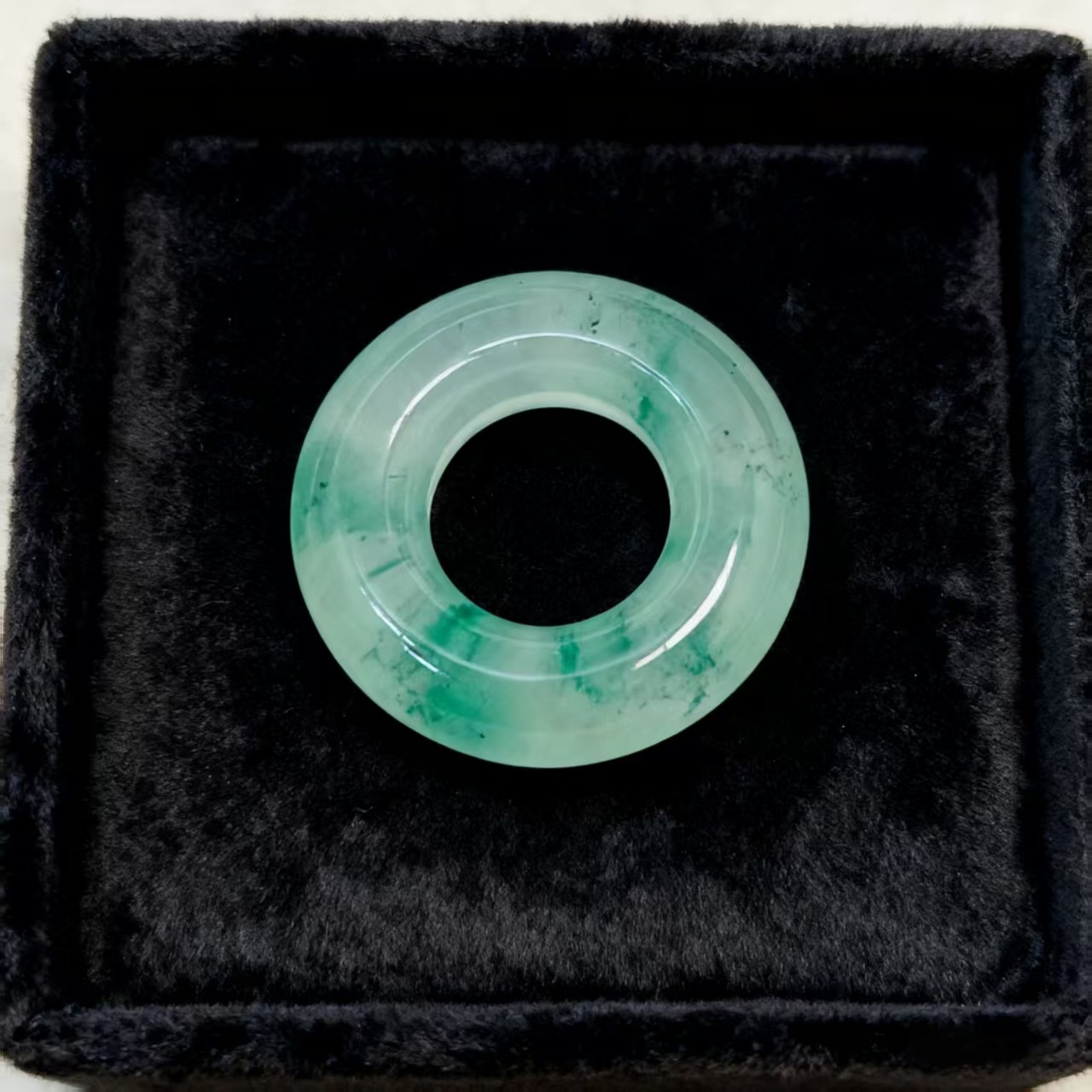 新款天然非洲翠甜甜圈坠子吊坠挂件材料手工diy珠宝饰品配件批发