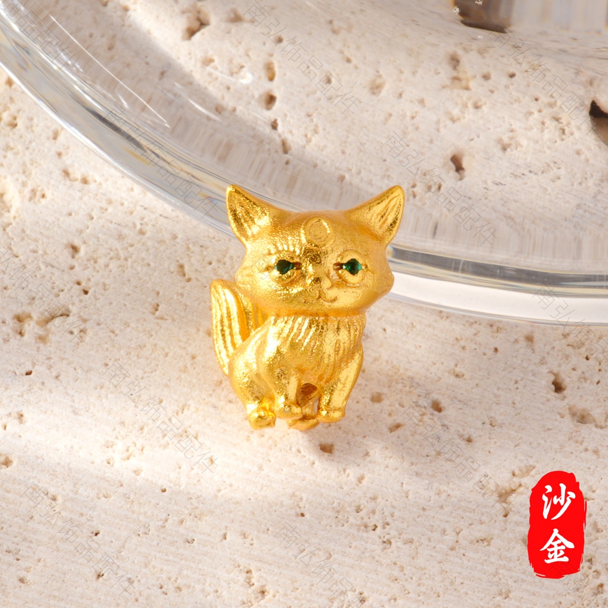New ancient method sand gold high color retention zirconium fox bead traditional Chinese style high-end bracelet necklace DIY accessory Application Scenario