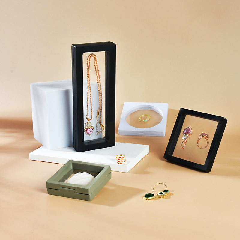 透明PE薄膜展示盒小商品悬浮包装盒珠宝首饰戒指手链盒礼品盒现货详情图3