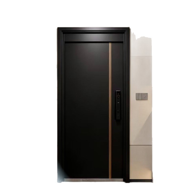 Thickened custom stainless steel entrance door, home anti-theft soundproof smart lock main door, community apartment self-built door Item Picture