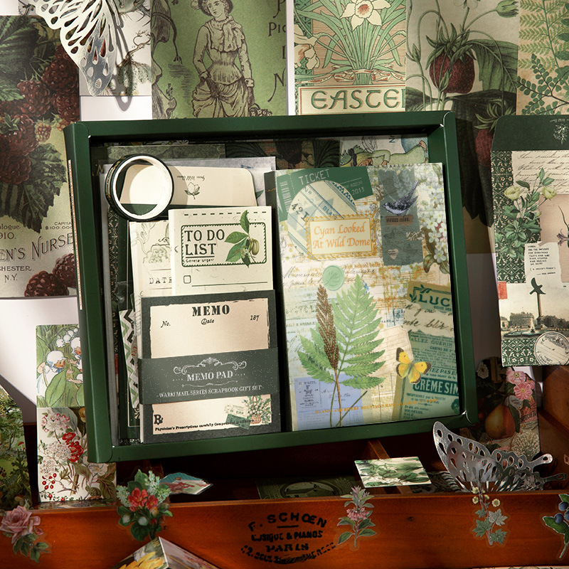 Xinmo Warm Mail Cross-border Bestseller Forest Plant Series Gift Box Set Warm Mail Series Planner Materials Girls' Gifts Specification image