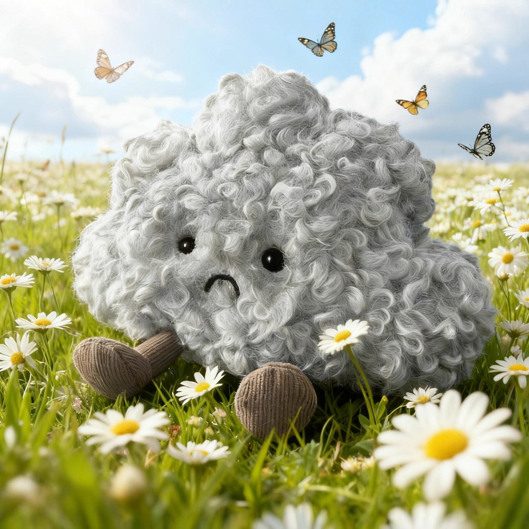 卡通可爱小乌云毛绒玩具柔软公仔挂件包包钥匙扣送女友闺蜜礼物