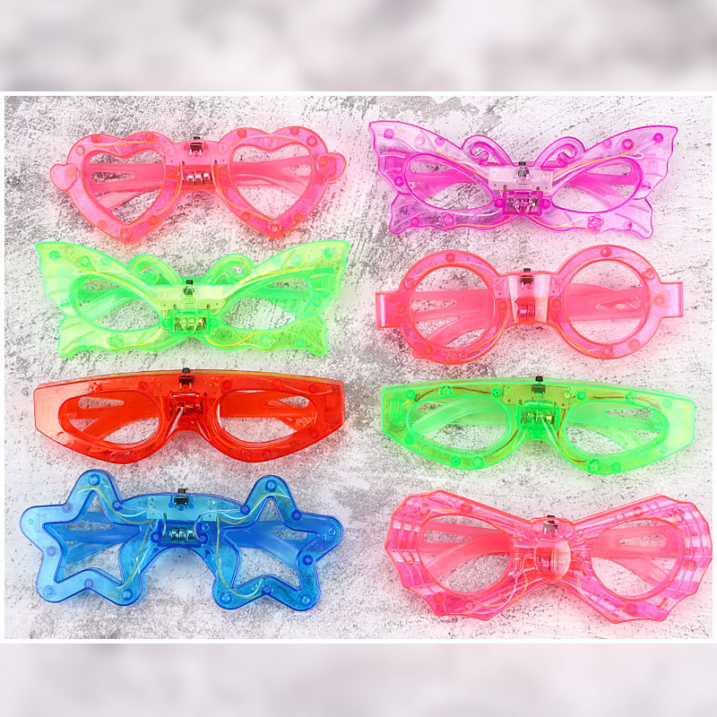 六灯眼镜 新款儿童发光LED眼镜 KT猫6灯眼镜 夜市地摊玩具批发细节图