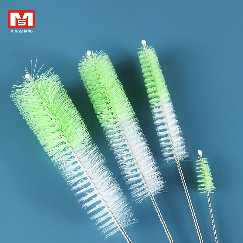 Japanese MS 2252 Spout, bottle, nipple, straw brush set, small hole, fine spout brush, teapot cleaning brush 4-piece set Specification image