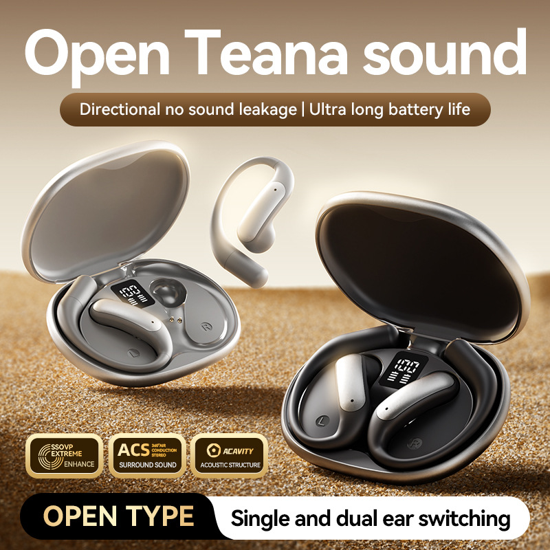 New product M129 Private mold OWS digital display non-in-ear Bluetooth headphones noise-cancelling wireless ear-hook smart headphones factory Application Scenario