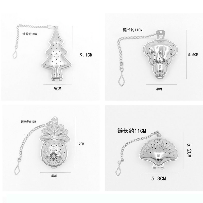 Wholesale 304 stainless steel tea strainer, tea marinade filter, hanging creative tea filter, tea filter, tea brewing tool Item Picture