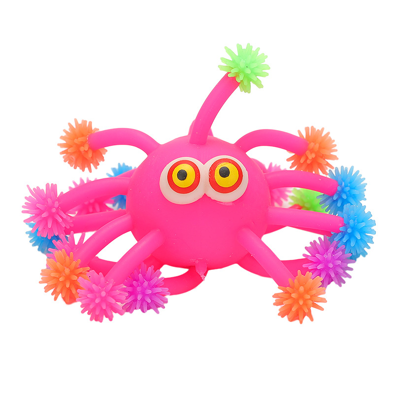 Luminous convex eye snowflake ball toys, children's street stall, wholesale of bouncy balls, luminous toys, fun and entertainment Item Picture