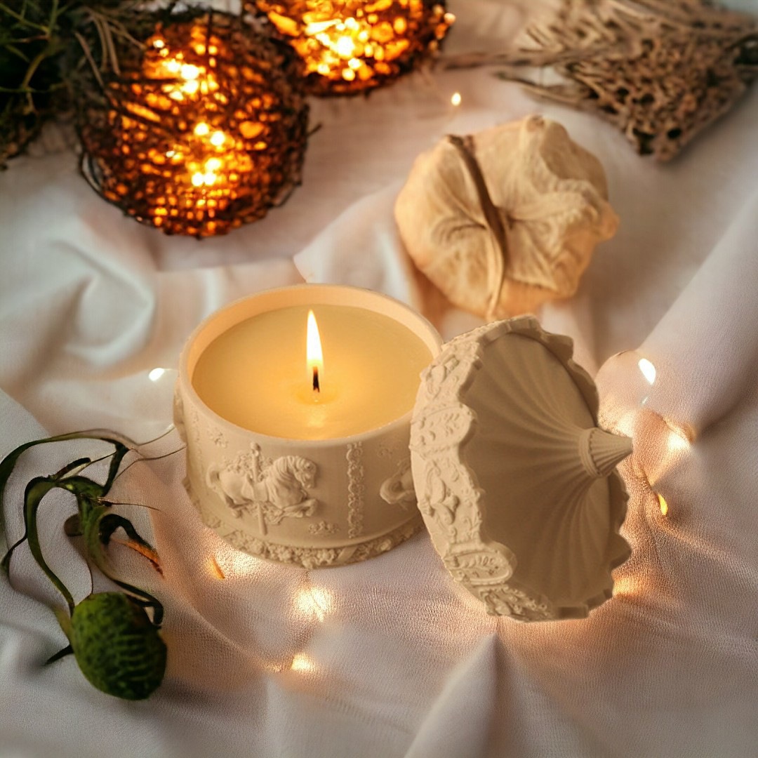 Carousel plant soybean wax essential oil wax scented candles, decorative items, gift boxes, wedding gifts, souvenirs, presents Specification image
