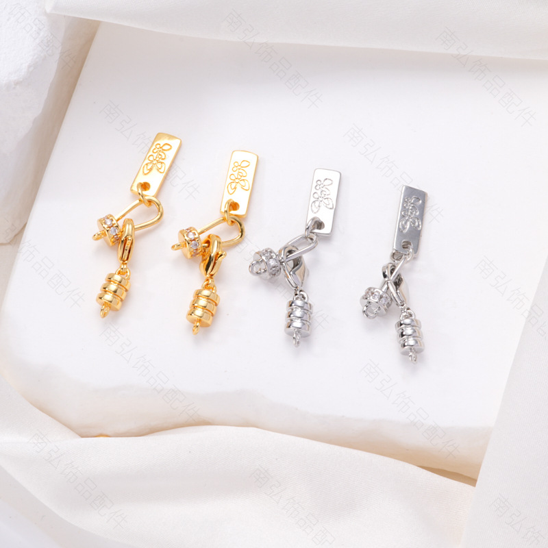 Pearl necklace buckle, lobster buckle, end connection buckle, hook buckle, sweater chain, detachable buckle, diy jewelry accessories Specification image