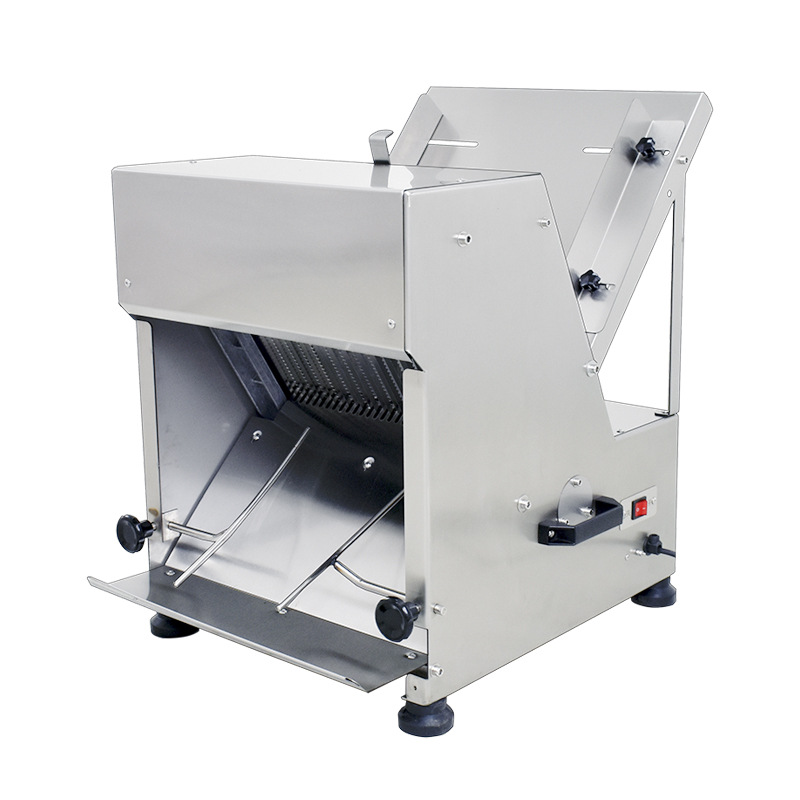 Commercial square bag slicer, electric stainless steel bread soil driver cutter, adjustable width cutting machine Application Scenario