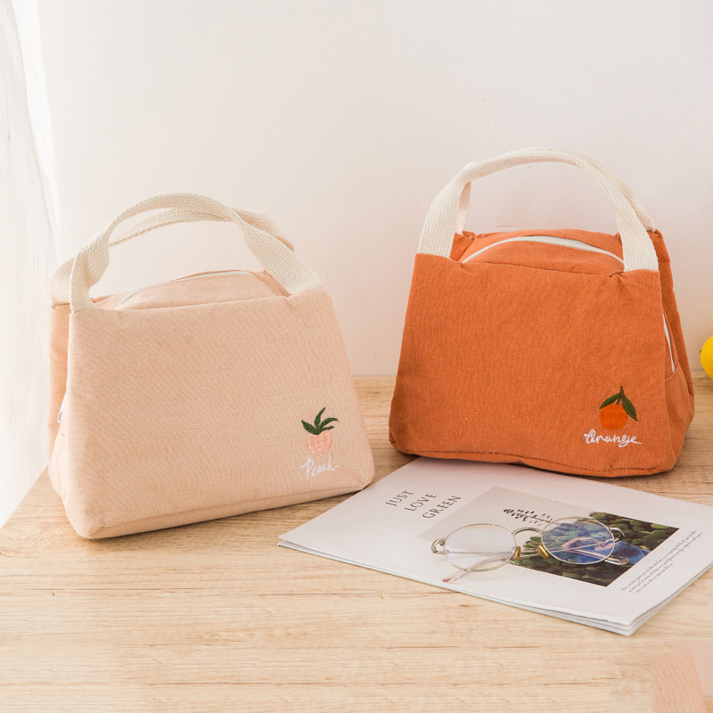 Insulated bag, thickened aluminum foil for warmth, lunch box bag, zipper strap, lunch bag, meal packaging, lunch box bag, bento bag, handbag details Picture