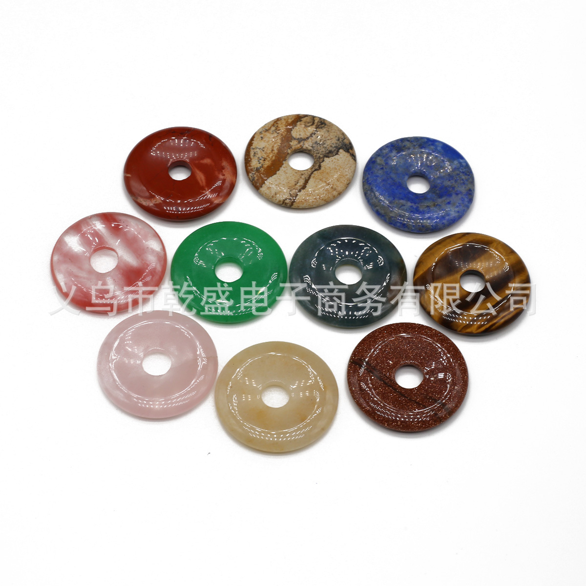 Cross-border natural stone crystal large hole bead 30mm pendant, safety buckle, diy hairpin, bracelet, accessory Item Picture