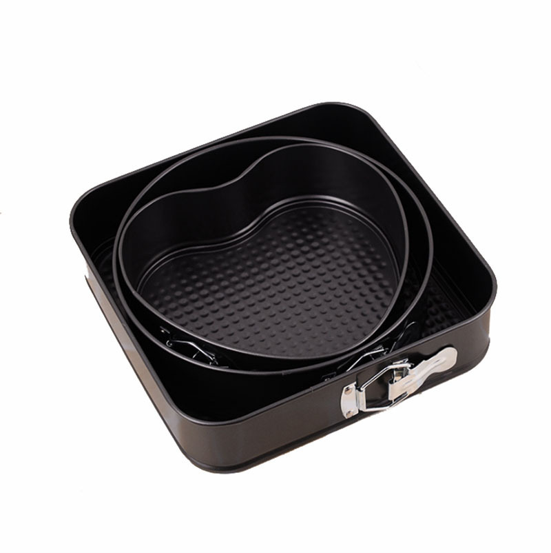 Three-piece set of cross-border foreign trade non-stick live bottom buttoned baking tray cake molds, mini baking molds Item Picture