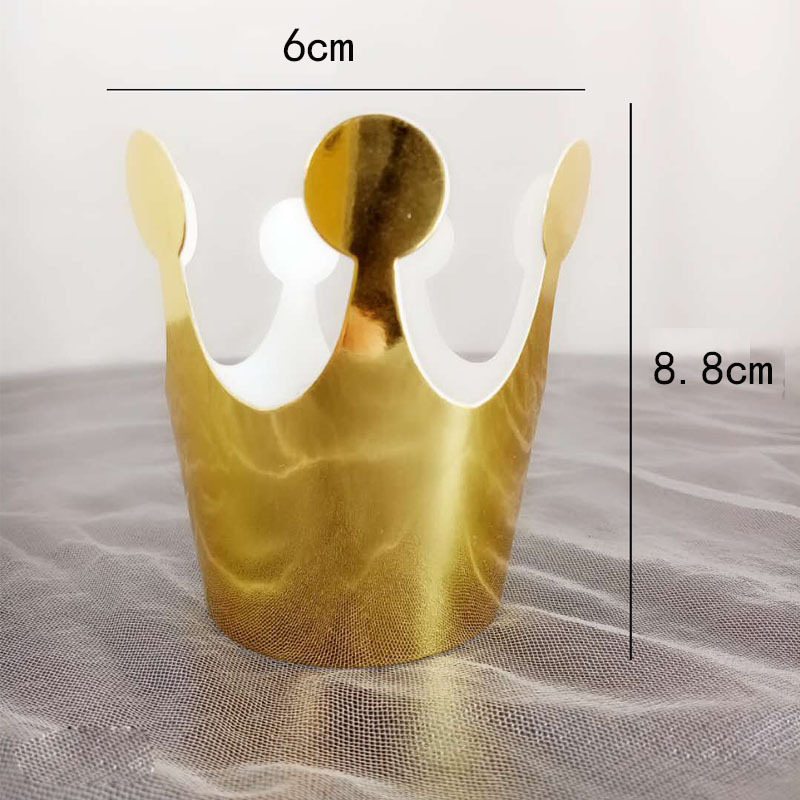 Mini gilded crown birthday hats, 10 sets of gold and silver small hats for children and adults, wholesale Specification image
