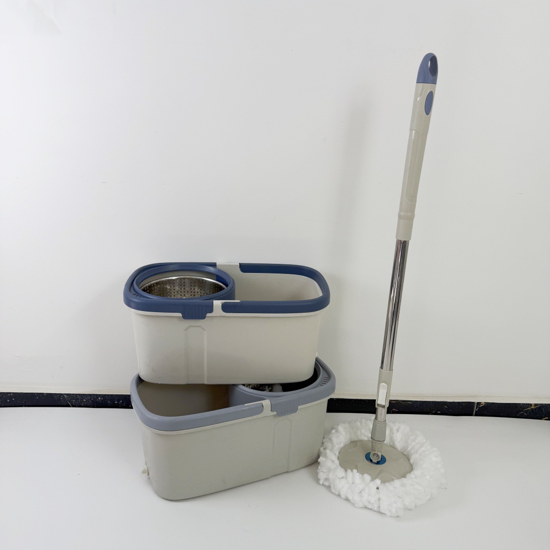 New rotary mop bucket, hand-free mop bucket, mop set, Good God Mop, dual drive handle mop bucket details Picture