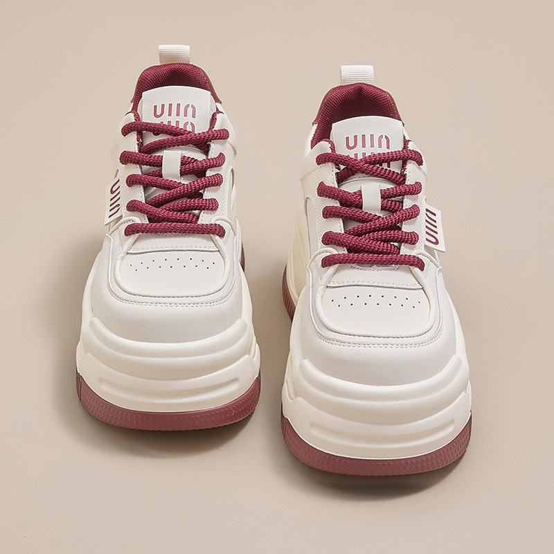 女式休闲单鞋7CM厚底增高小白鞋子女鞋百搭小个子运动休闲板鞋细节图