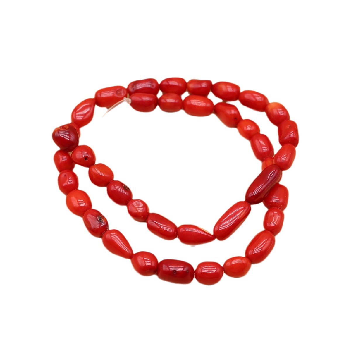 Natural sea pearl coral irregular semi-finished products with colored accessories, exquisite red loose bead jewelry materials Item Picture