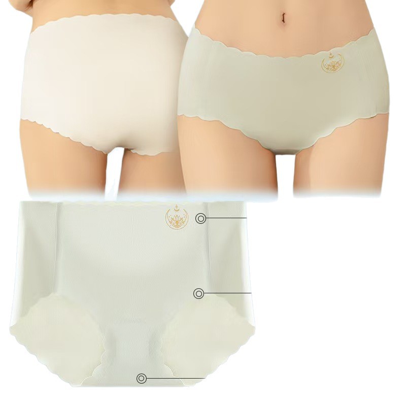 2025 New foreign trade original order export to Europe, America and Africa Ice silk traceless women's underwear, mulberry silk antibacterial crotch summer thin, breathable, comfortable and traceless fitness underwear Item Picture
