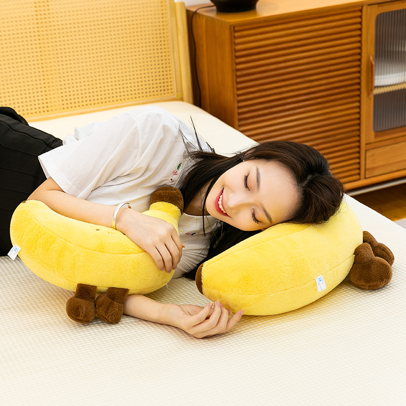 Original, fun, cute, long-legged, big banana figurine, skin-friendly and soft bedroom pillow doll, chair, decorative item details Picture