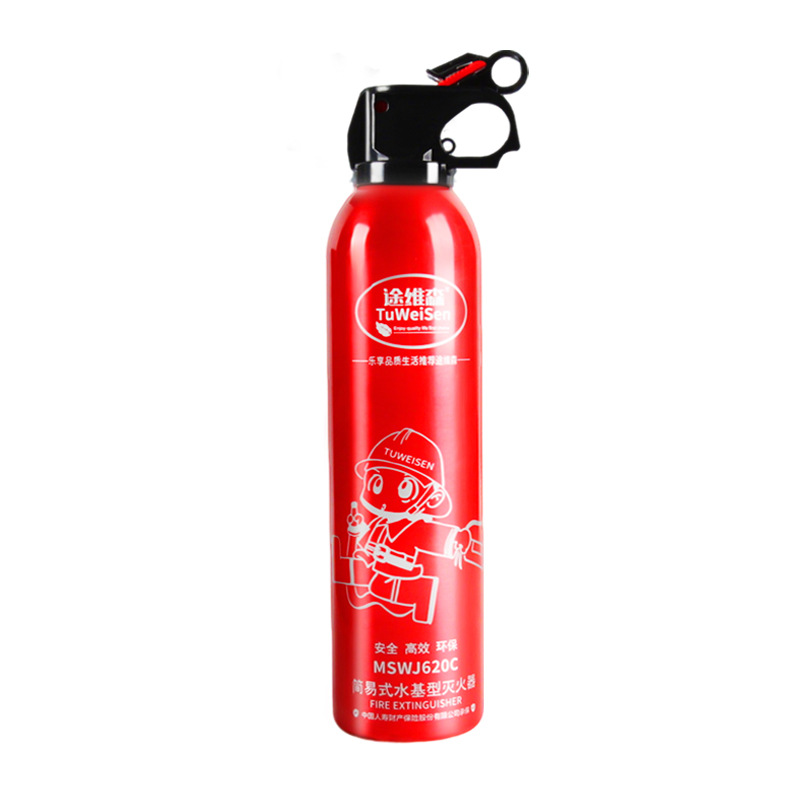 13B Mini water-based fire extinguisher for vehicles, household small fire-fighting equipment, 620ML vehicle fire extinguisher Item Picture
